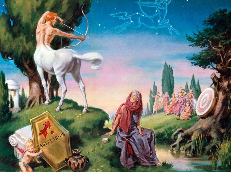 Sagitario (litografía en color) de Mervyn Suart