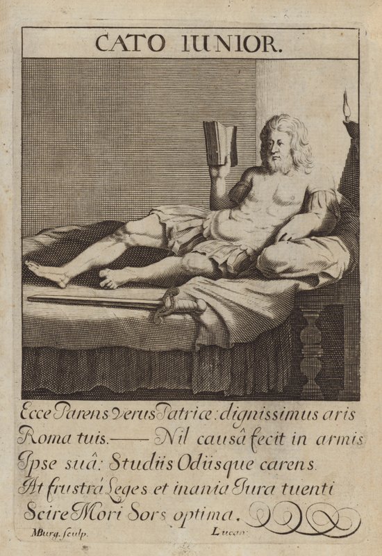 Catón el Joven, estadista romano de Michael Burghers