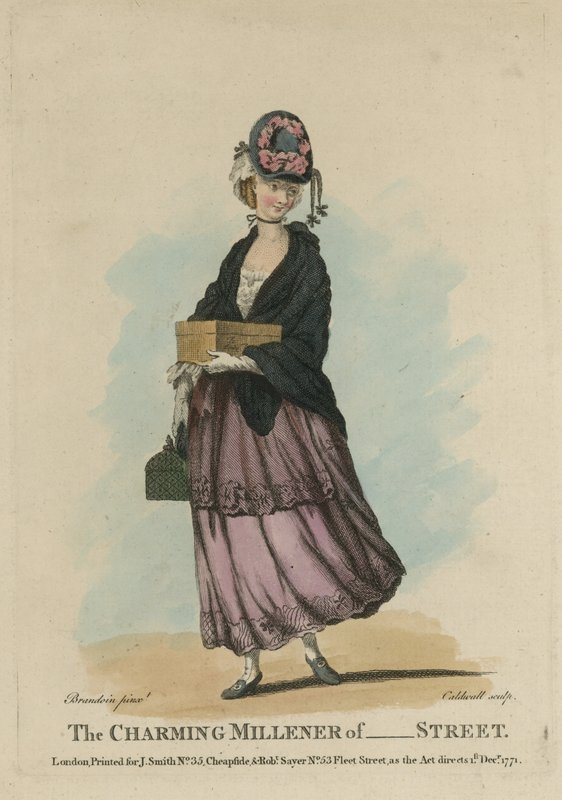 La encantadora Sombrerera de - Street de Michel Vincent Brandoin or Brandouin