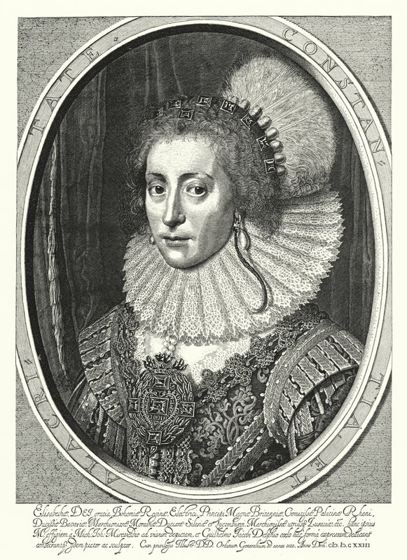 Isabel Estuardo, Reina de Bohemia de Michiel Jansz. van (after) Miereveld