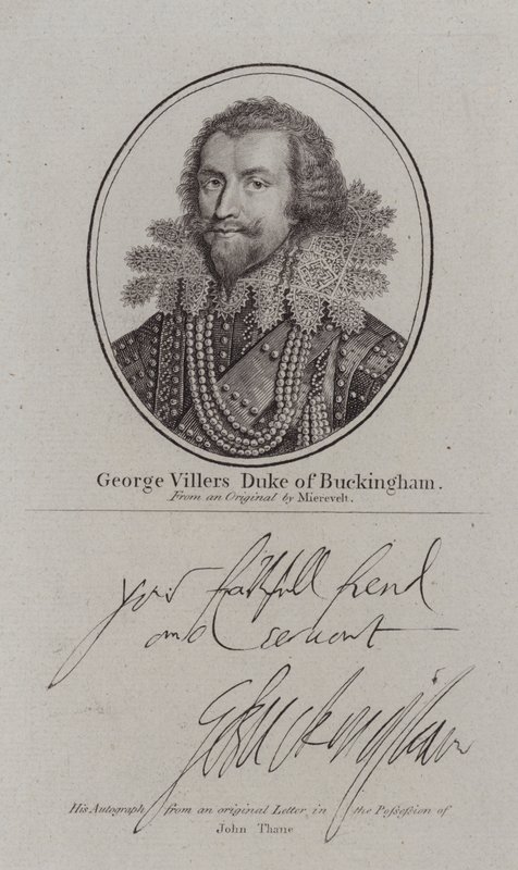 George Villiers, Duque de Buckingham, cortesano, político y favorito del Rey Jacobo I de Michiel Janszoon van (after) Miereveldt