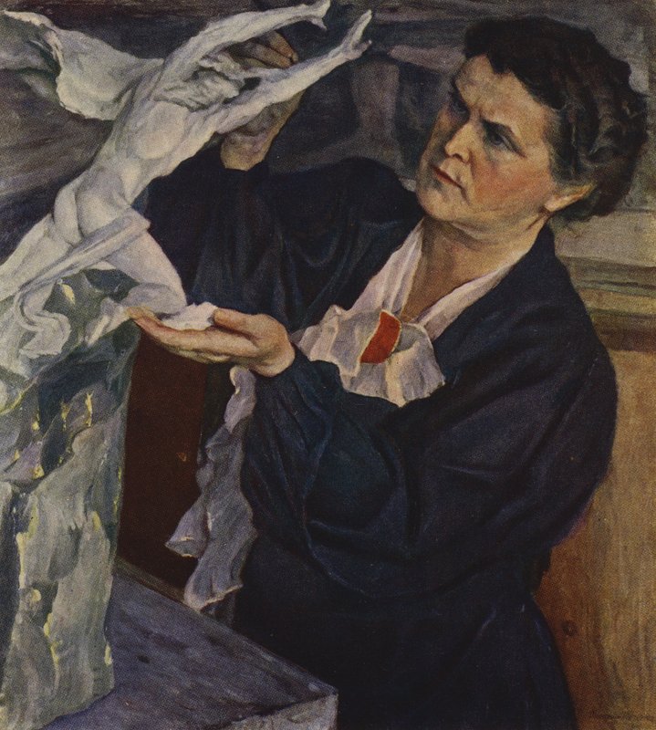 Retrato de la escultora soviética Vera Mukhina de Mikhail Vasilievich Nesterov