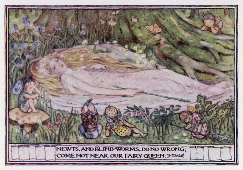 De "El sueño de una noche de verano". William Shakespeare (litografía en color) de Minnie Didbin Spooner