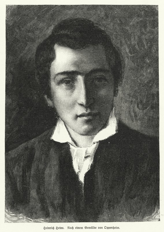 Heinrich Heine, poeta alemán de Moritz Daniel Oppenheim
