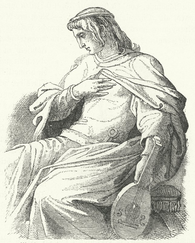 Wolfram von Eschenbach, caballero y poeta alemán de Moritz Ludwig von Schwind
