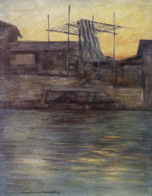 Un canal trasero, Osaka de Mortimer Ludington Menpes