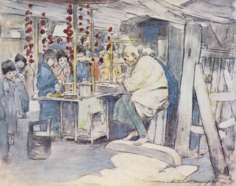 Comprando dulces de Mortimer Ludington Menpes