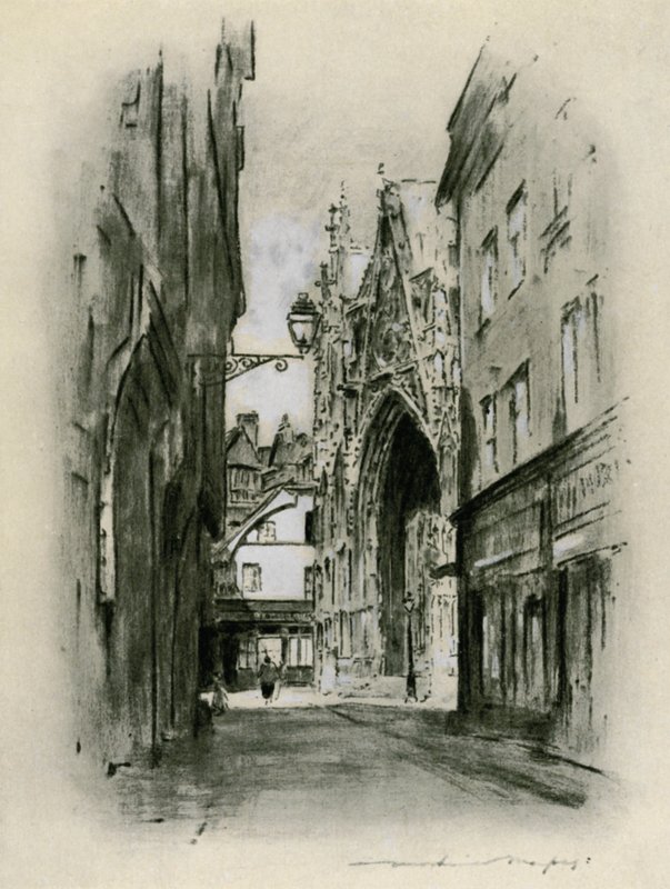 Catedral en Lillebonne de Mortimer Ludington Menpes