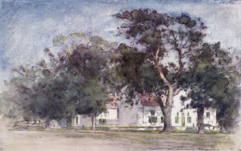 Granja Holandesa en las Fincas Rhodes, Paarl de Mortimer Ludington Menpes