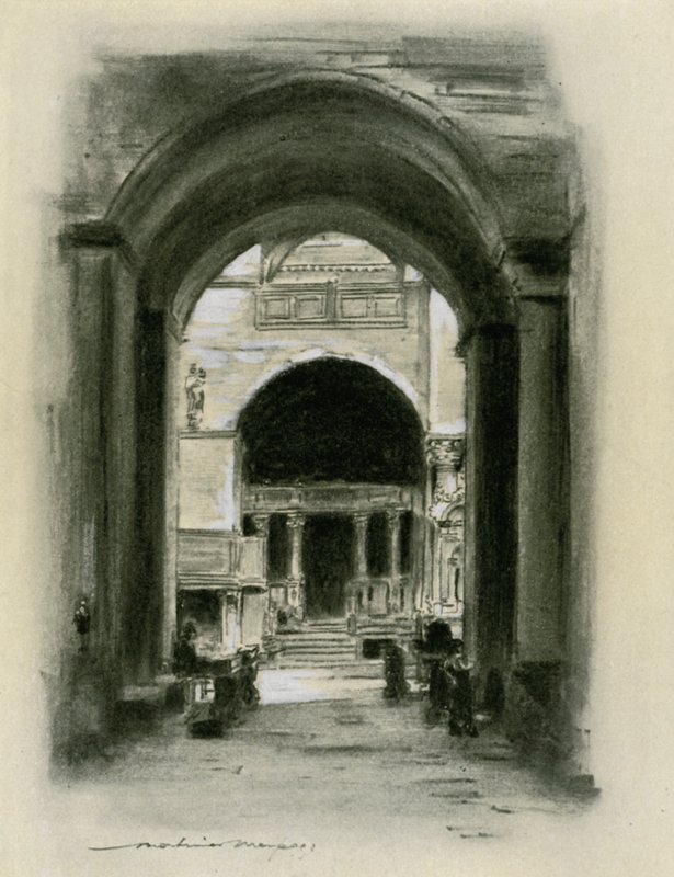 Dentro de San Marcos, Venecia de Mortimer Ludington Menpes