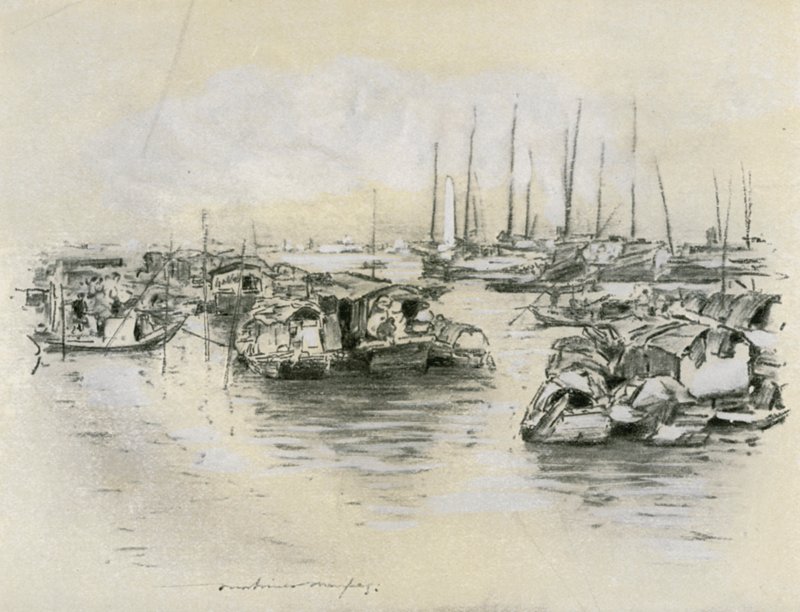 En el río Amarillo de Mortimer Ludington Menpes