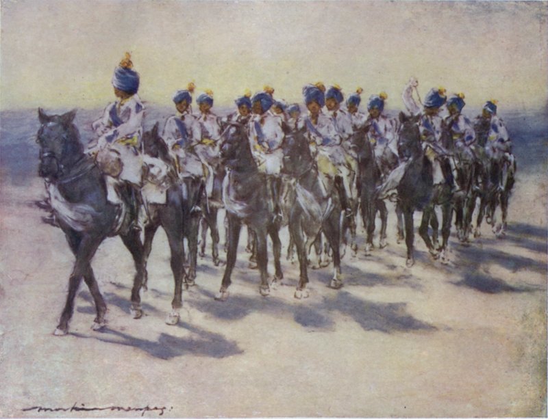 El Cuerpo de Cadetes Imperiales en el Durbar de Mortimer Ludington Menpes