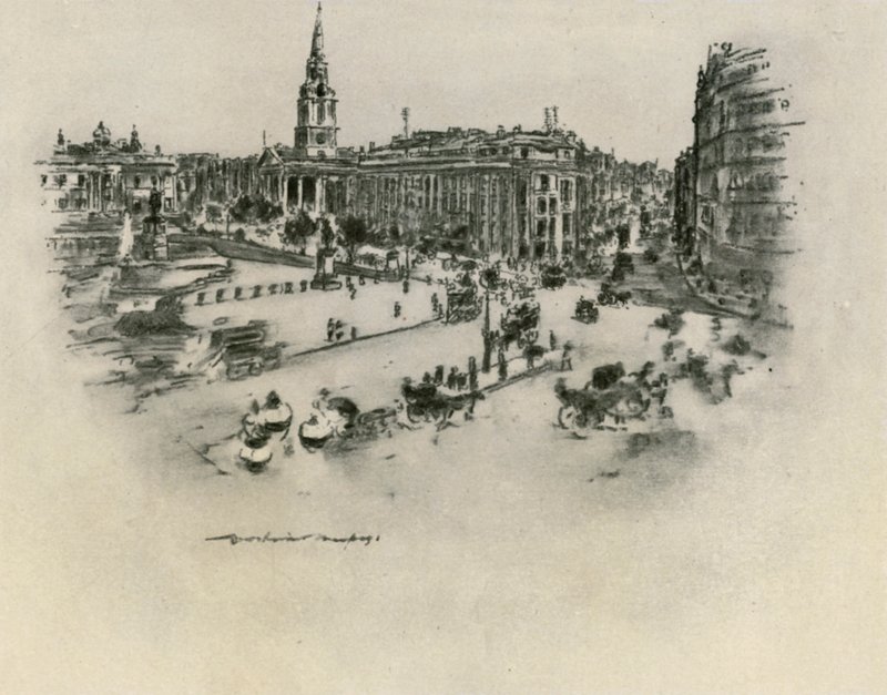 Plaza de Trafalgar de Mortimer Ludington Menpes