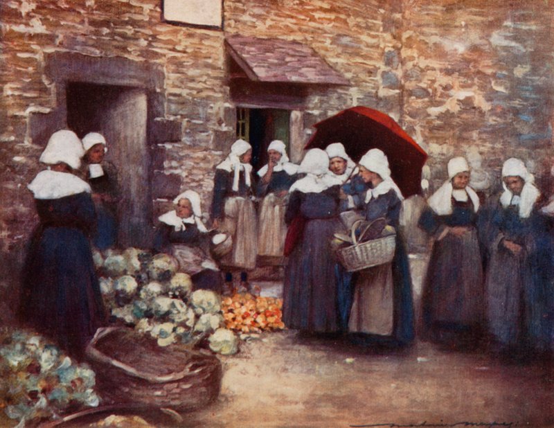Mercado de vegetales de Mortimer Ludington Menpes