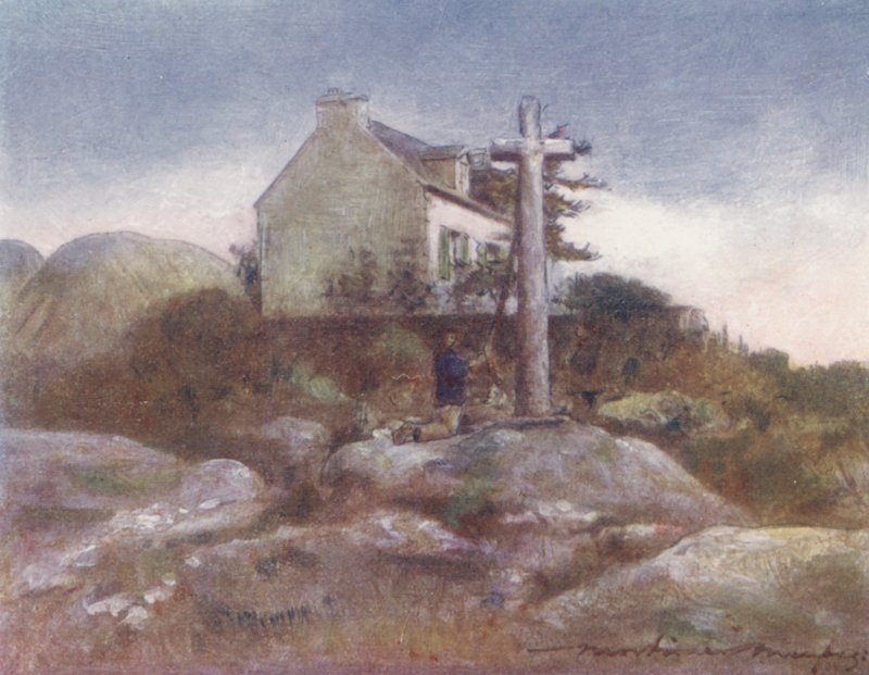 Ermita de Huelgoat (litografía en color) de Mortimer Ludington Menpes