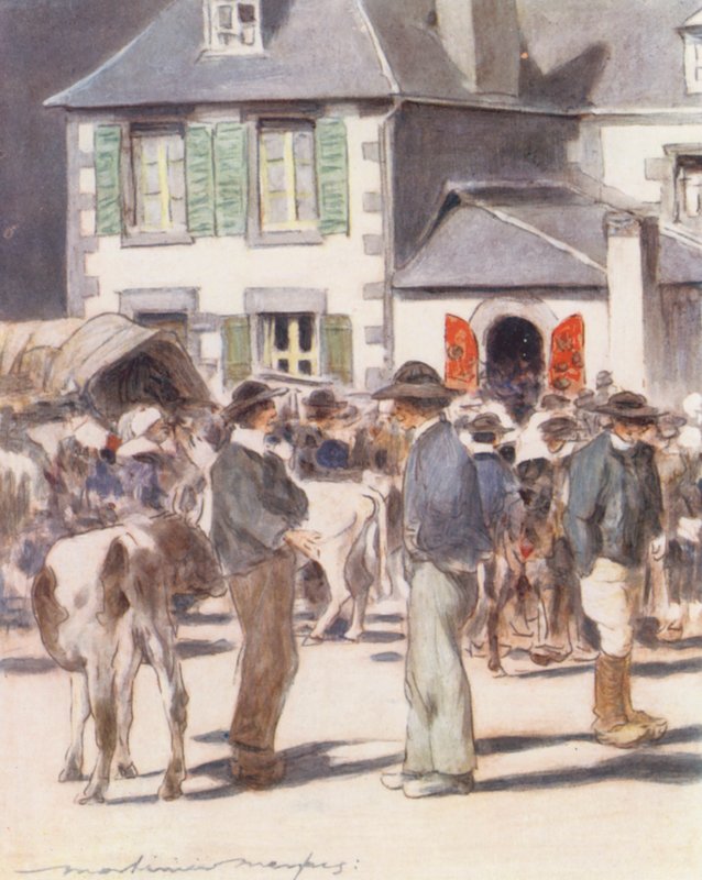 En la Feria (litografía en color) de Mortimer Ludington Menpes