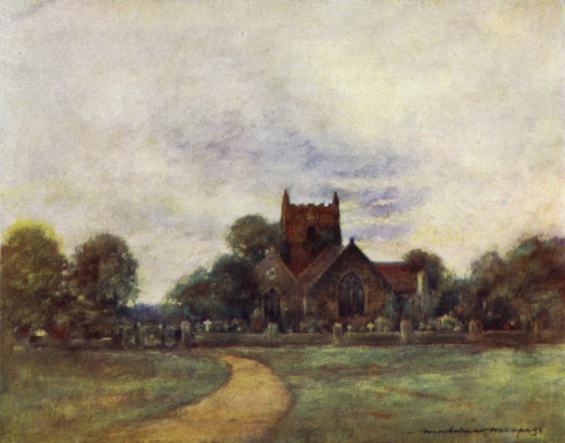 La iglesia en Wargrave de Mortimer Ludington Menpes