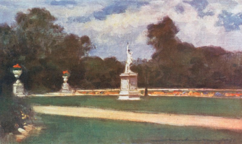 Los Céspedes en las Tullerías de Mortimer Ludington Menpes