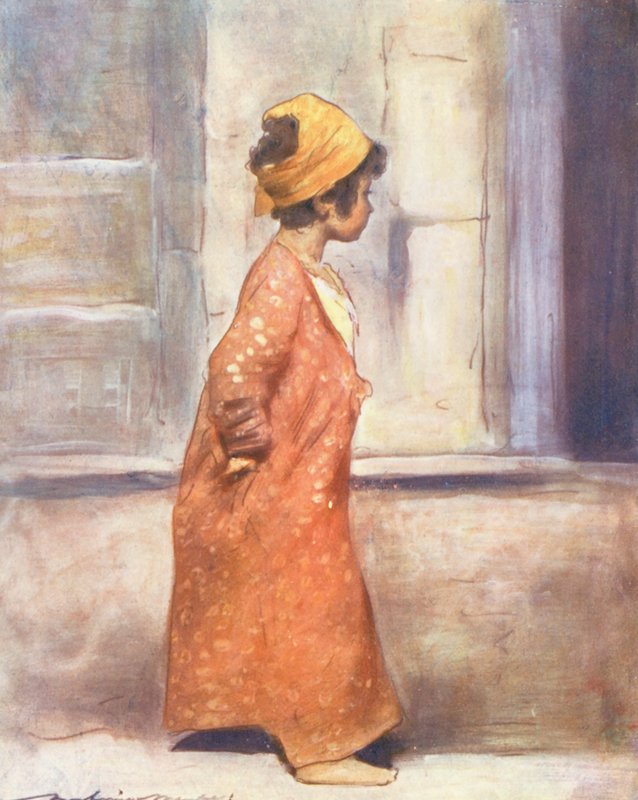 Los niños del mundo: A By-Street in Cairo (litografía en color) de Mortimer Ludington Menpes