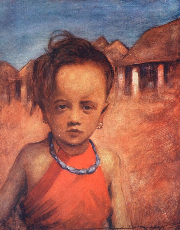 Niños del mundo: Cingalese, sus mejores cuentas azules (litografía en color) de Mortimer Ludington Menpes