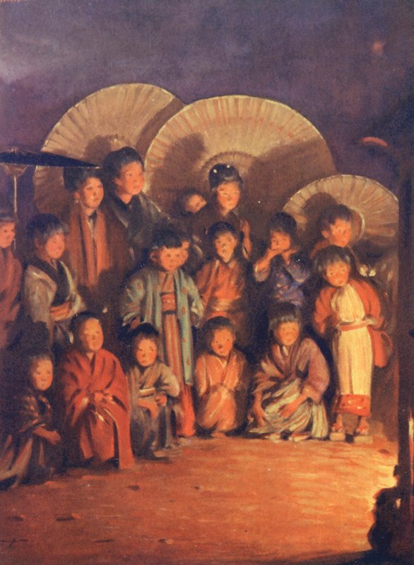 Niños del mundo: Japoneses, joyas vivas (litografía en color) de Mortimer Ludington Menpes