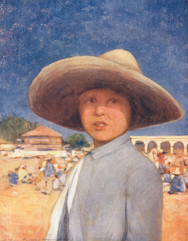 Niños del mundo: Un niño mexicano (litografía en color) de Mortimer Ludington Menpes