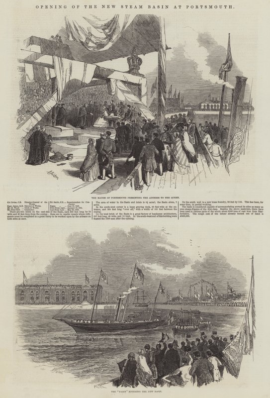 Inauguración del Nuevo Muelle de Vapor en Portsmouth de Myles Birket Foster
