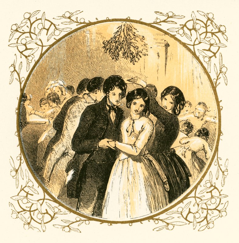 Bailando bajo el muérdago de Myles Birket Foster