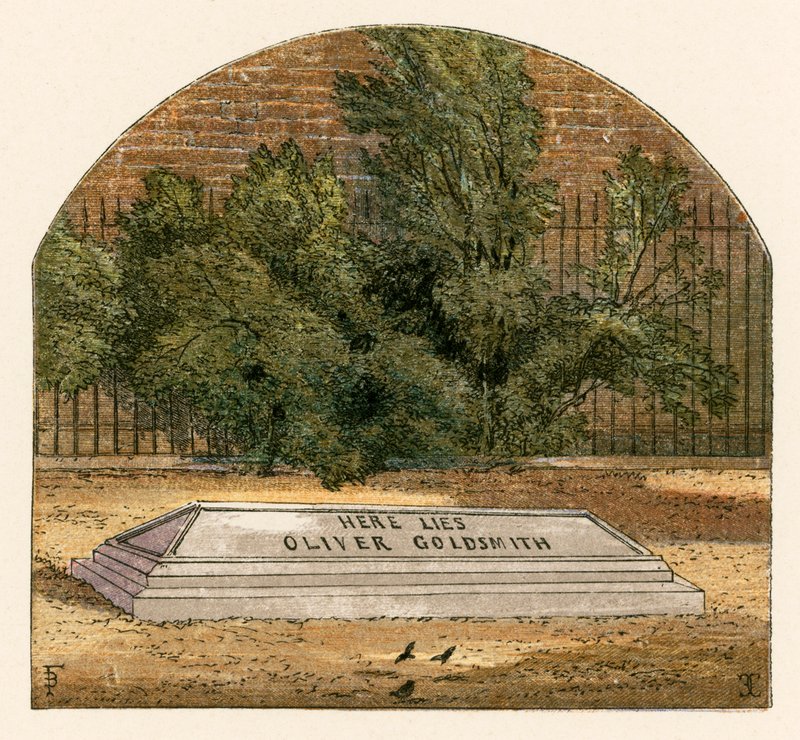 Aquí yace Oliver Goldsmith de Myles Birket Foster