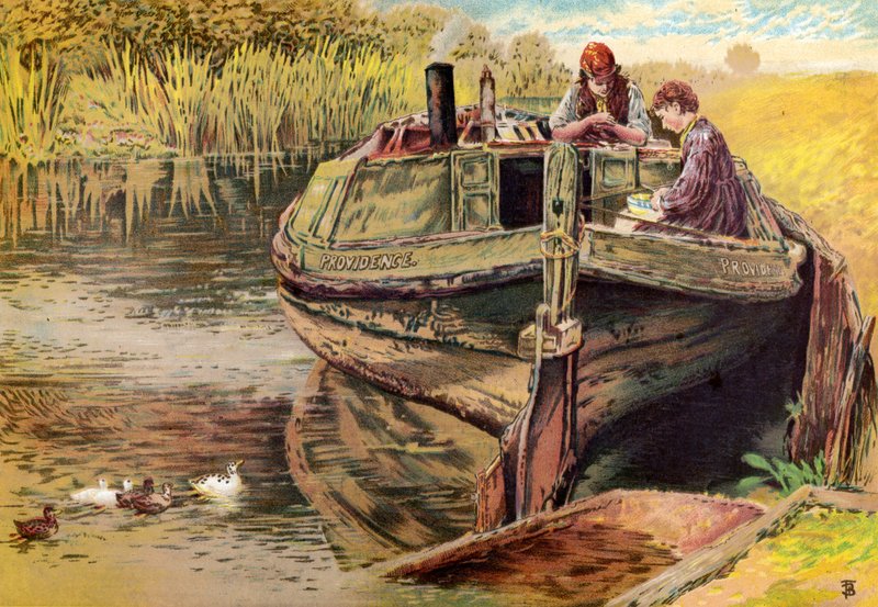 La barcaza de la Providencia de Myles Birket Foster