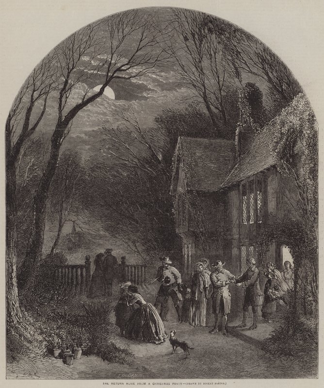 El regreso a casa de una fiesta de Navidad de Myles Birket Foster