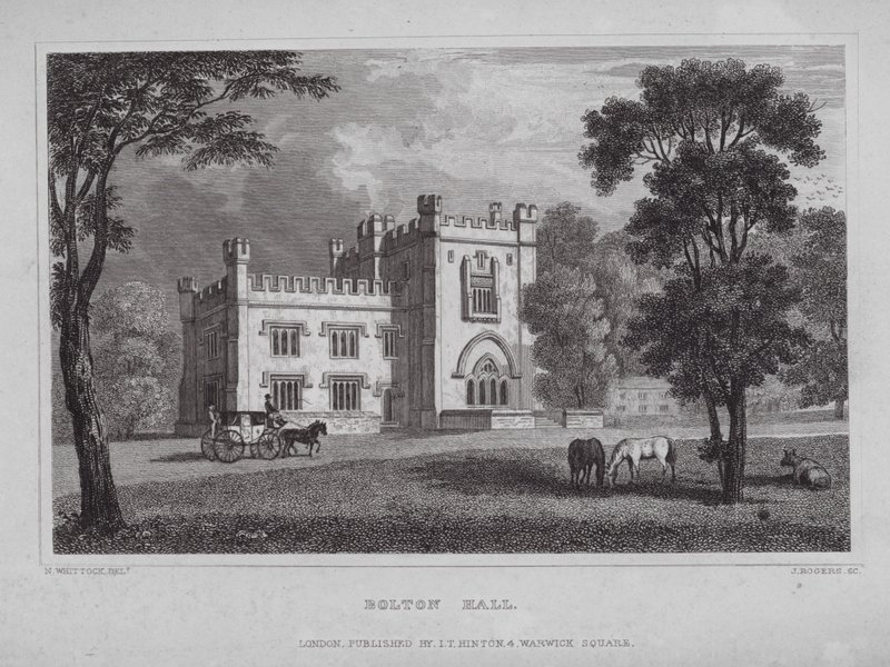 Bolton Hall de Nathaniel (after) Whittock