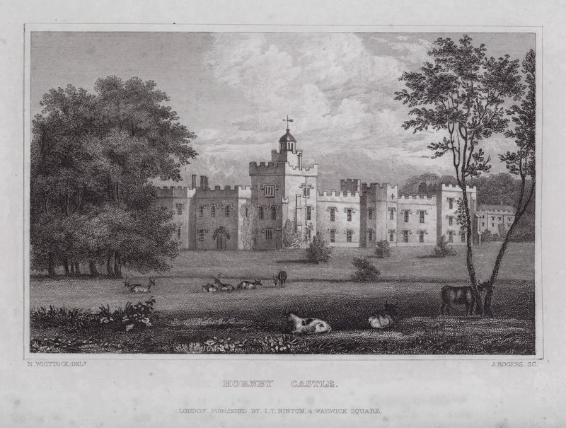 Castillo de Hornby (grabado) de Nathaniel (after) Whittock