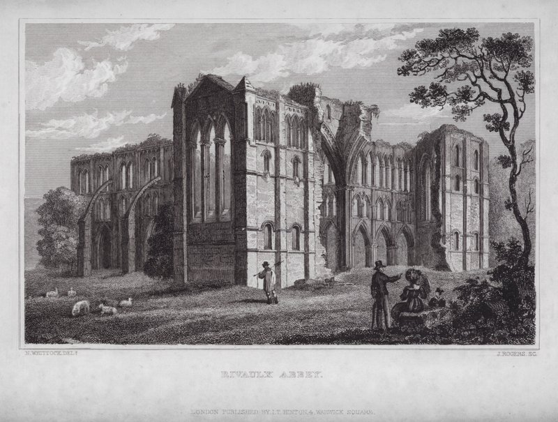 Abadía de Rivaulx de Nathaniel (after) Whittock
