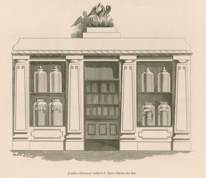 Tienda de químicos, Great Russell Street, Bloomsbury de Nathaniel Whittock