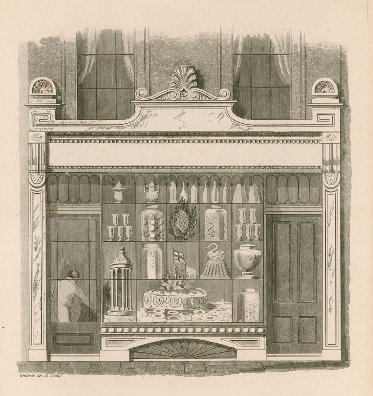 Diseño de fachada de tienda en estilo italiano de Nathaniel Whittock
