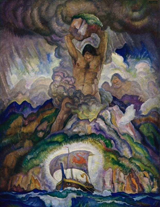 Odisea: Polifemo, el cíclope de Newell Convers Wyeth