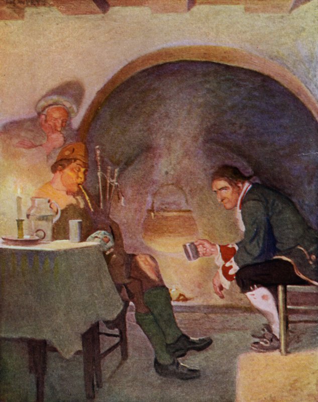 Ilustración para Secuestrado de Robert Louis Stevenson de Newell Convers (after) Wyeth