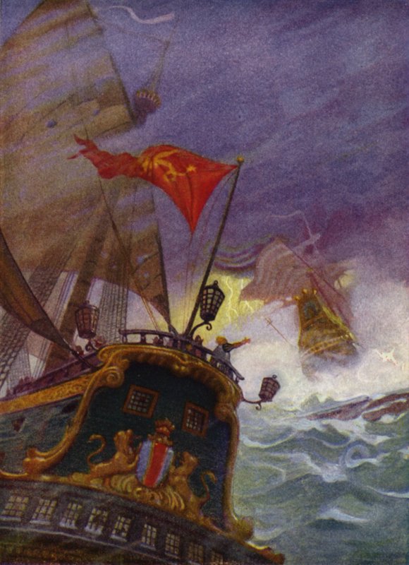 Ilustración para Westward Ho! de Charles Kingsley de Newell Convers (after) Wyeth