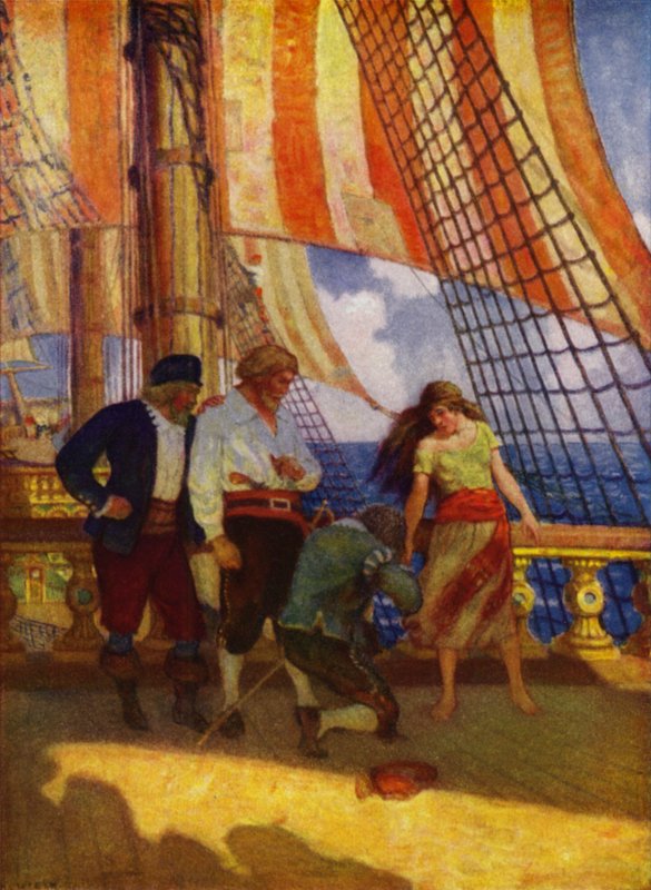 Ilustración para Westward Ho! de Charles Kingsley de Newell Convers (after) Wyeth