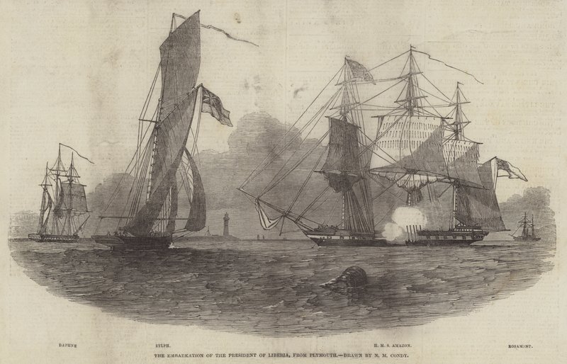 El embarque del presidente de Liberia, desde Plymouth de Nicholas Matthews Condy