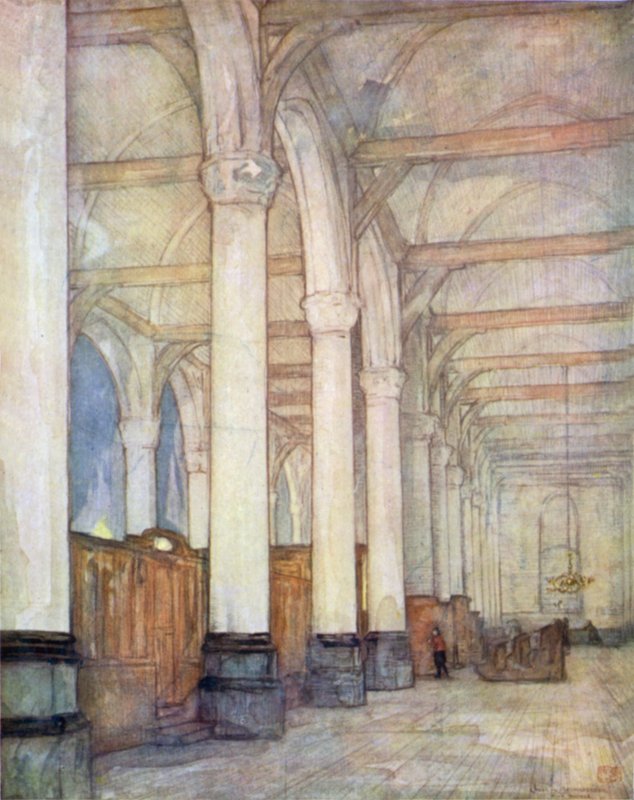 Interior de una iglesia, Monnickendam de Nico Jungman