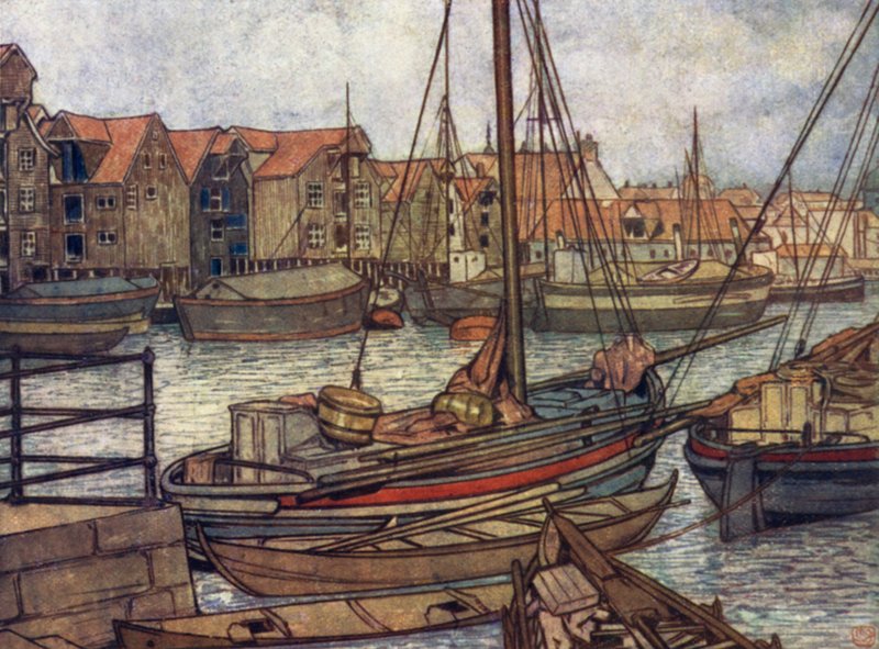 Noruega: Barcos y almacenes de Bergen de Nico Jungman