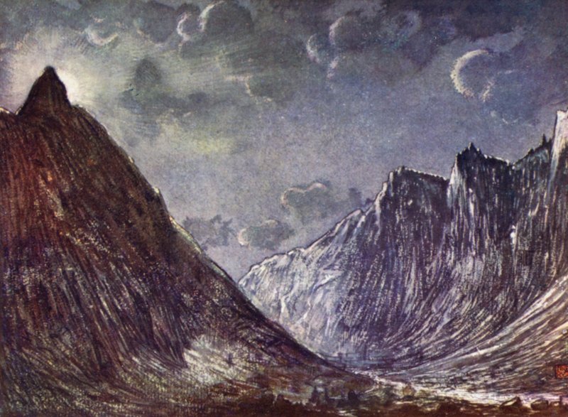 Noruega: Romsdals Horn (litografía a color) de Nico Jungman