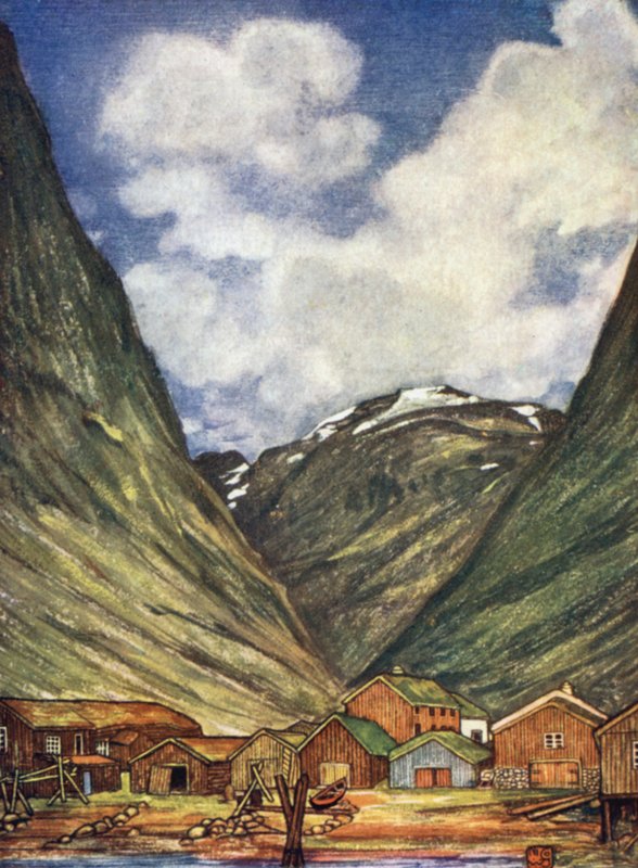 Noruega: Montaña nevada en Sundalsoren de Nico Jungman