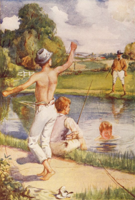 Vi a algunos de ustedes jóvenes caballeros pescando por este lado hace un momento de Nicol Laidlaw