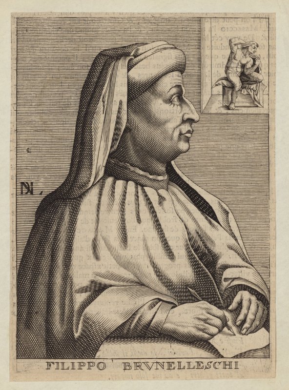 Filippo Brunelleschi, arquitecto e ingeniero italiano de Nicolas II de Larmessin