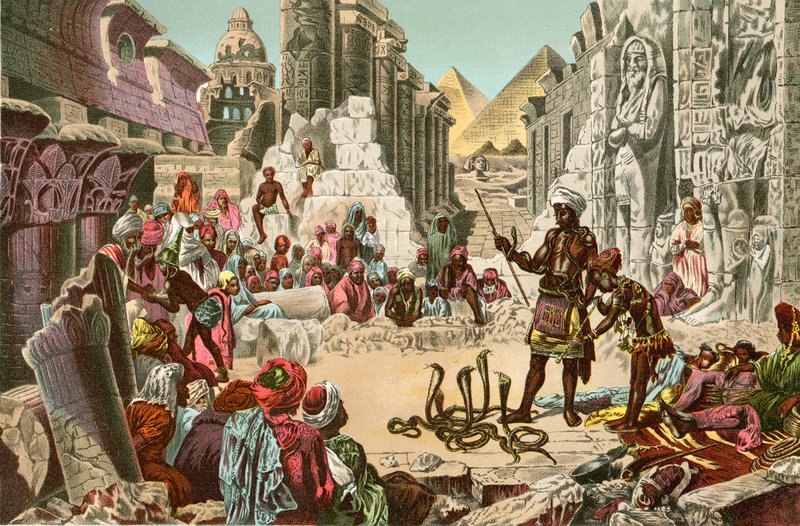 Egipto antiguo y Egipto moderno contrastados de North American