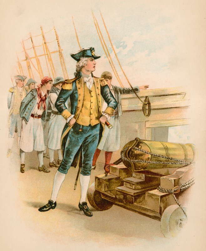 John Paul Jones, primer capitán de la Marina de los EE.UU. de North American
