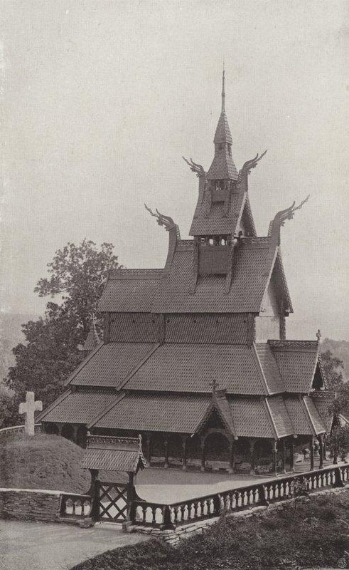 Iglesia de madera de Fortun de Norwegian Photographer